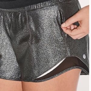 Lululemon Foil Hotty Hot Short 6 *Long* Shine